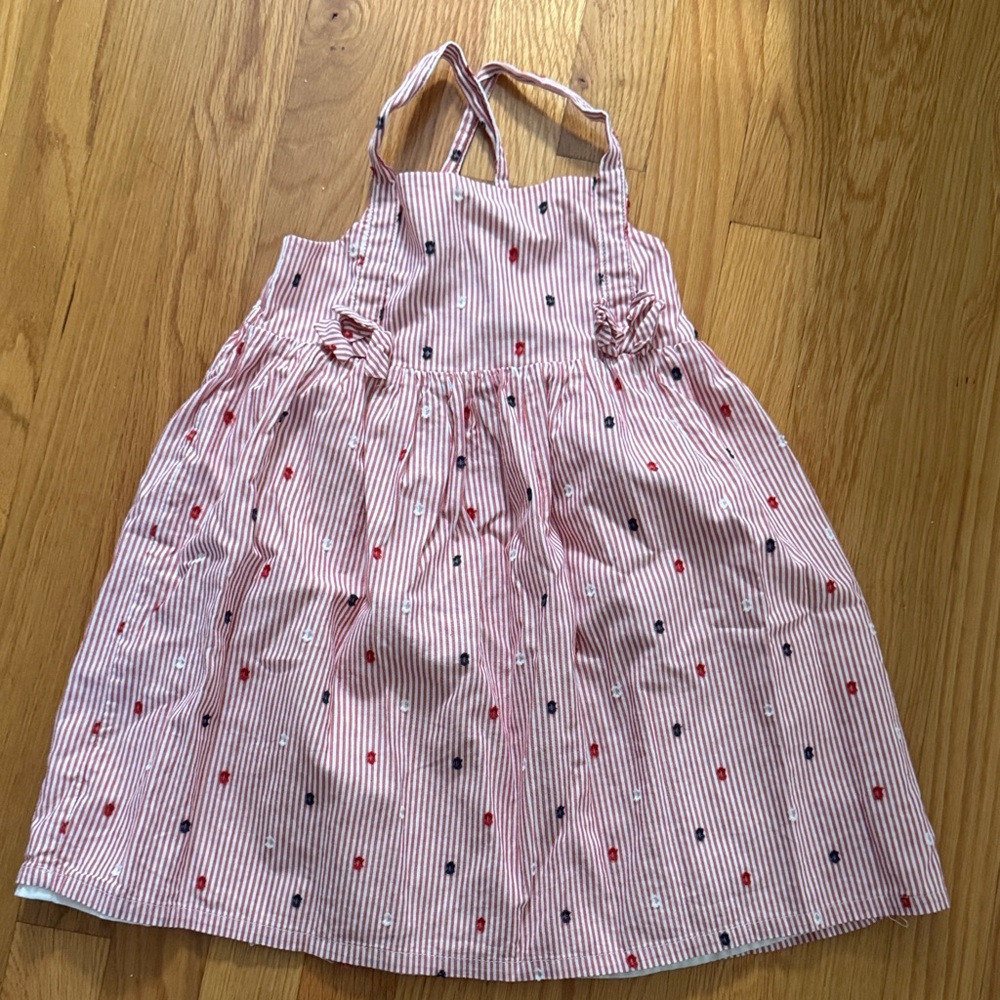 Tahari red Striped Kids Dress